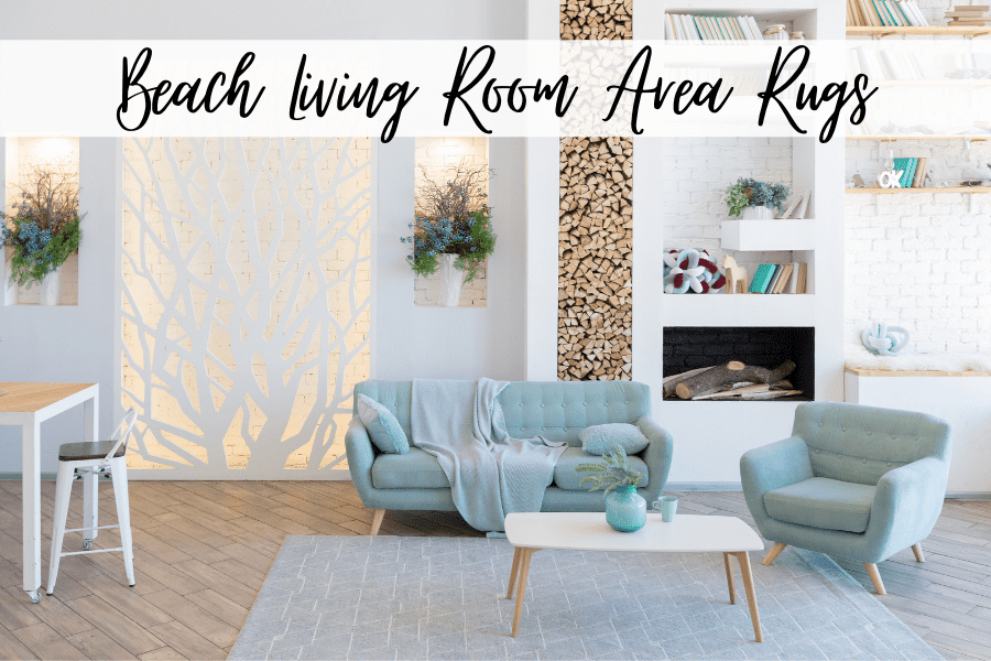 beach living room area rugs