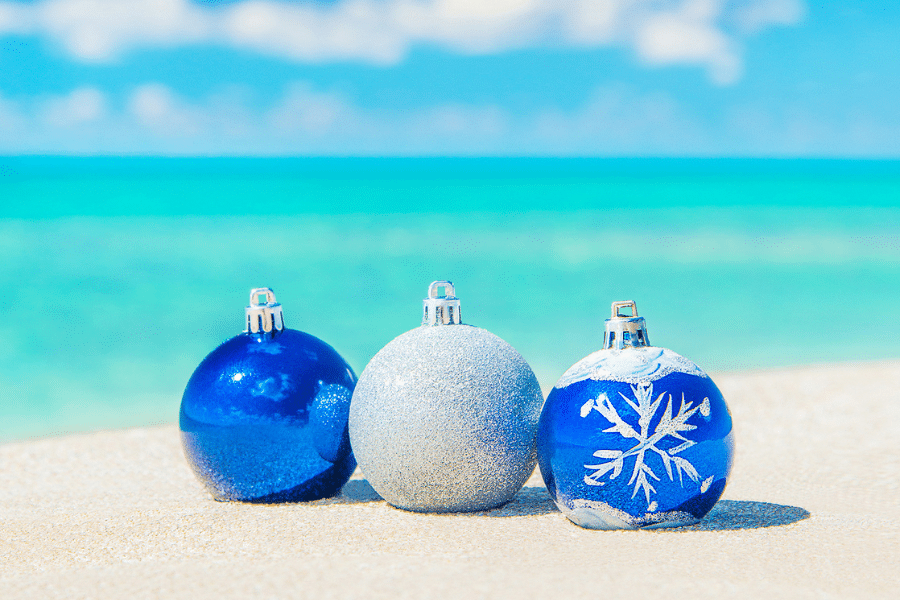 beachy Christmas tree ornaments