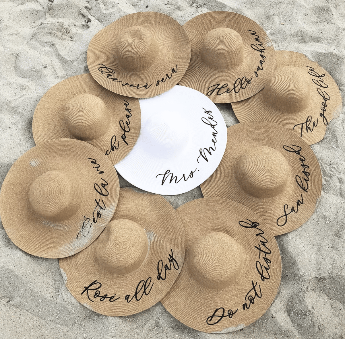 beach bachelorette sun hats