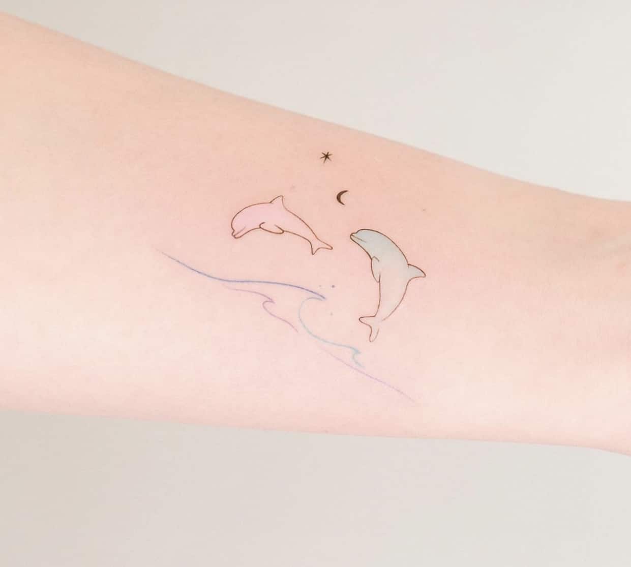 small dolphin tattoo