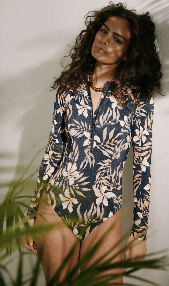 long sleeve surf swimsuit