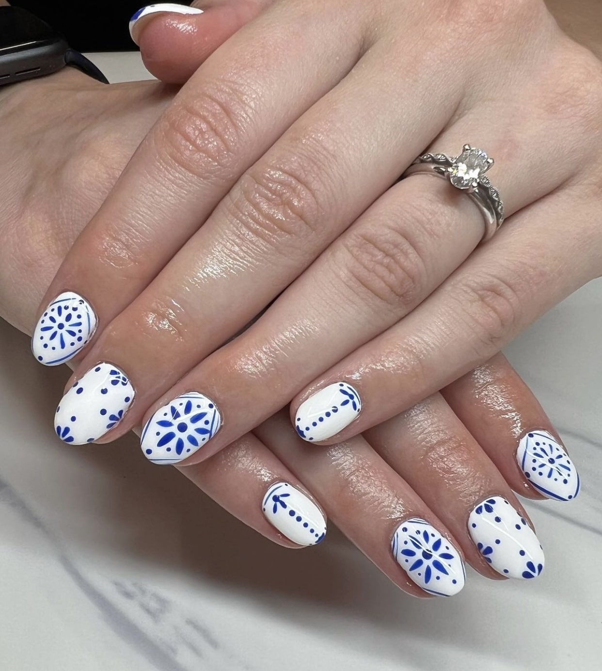 coastal inspired nails